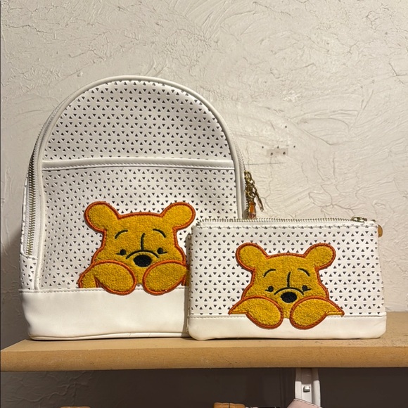 White and Yellow Kids Backpack and Pouch Set - Picture 1 of 2